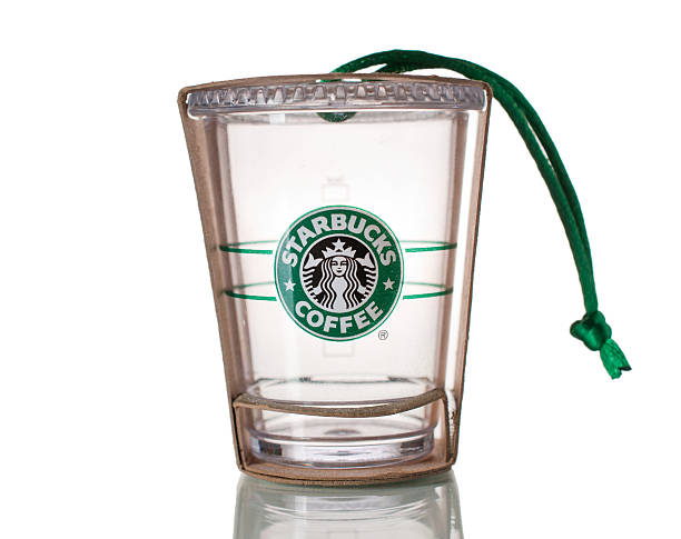 Starbucks cold cup ornament stock photo