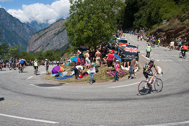 Alpe d'Huez Tour de France Stage stock photo