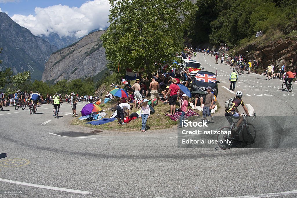 Alpe d'Huez Tour de France etapie - Zbiór zdjęć royalty-free (Tour de France)