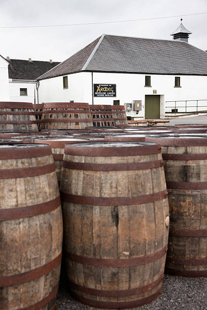 ardbeg distillery - whisky barrel distillery hard liquor ストックフォトと画像