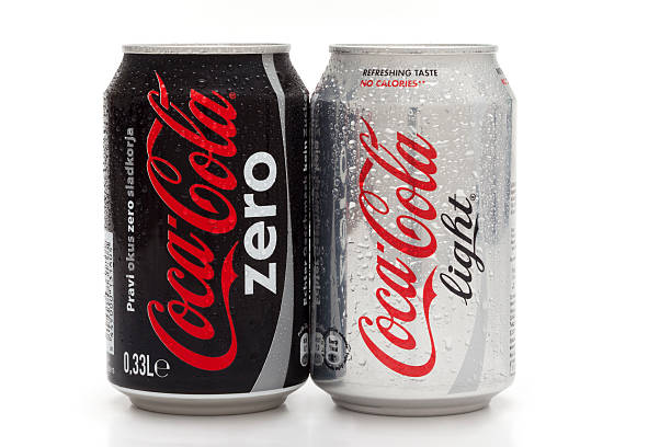 Coca Cola Products Trebnje, Slovenia - June 4, 2011: Coca Cola products isolated on white background with shadow coke zero photos stock pictures, royalty-free photos & images