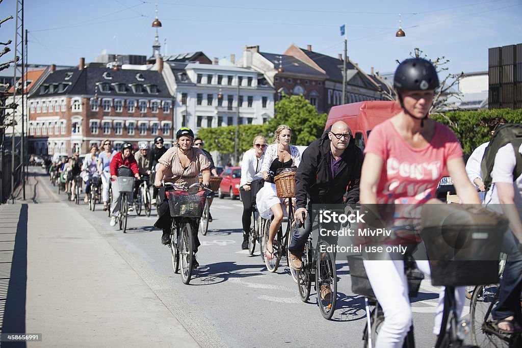 Hora do Rush em Copenhaga - Royalty-free Bicicleta Foto de stock