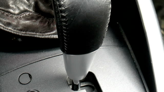 automatic gear shifter in a new car