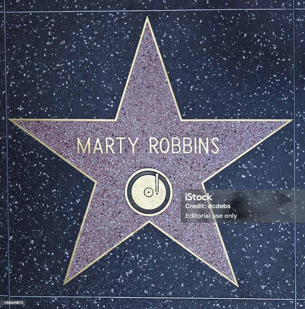 Hollywood Walk of Fame Star Marty Robbins - Zbiór zdjęć royalty-free (Artysta)