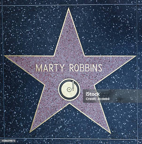 Hollywood Walk Of Fame Star Marty Robbins - zdjęcia stockowe i więcej obrazów Artysta - Artysta, Celebryci, Chodnik