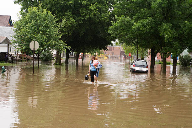 Midwest Flood Victim stock photo