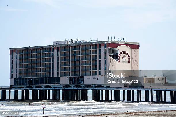 Flagship Hotel On Galveston Pier After Hurricane Ike 2008 Stock Photo - Download Image Now