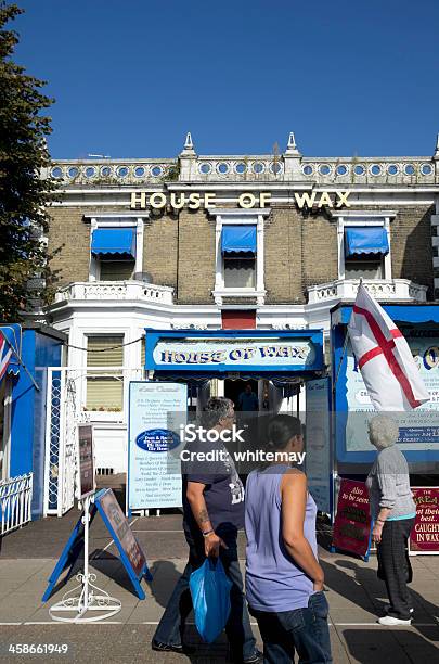 House Of Wax Great Yarmouth Stock Photo - Download Image Now - Amusement Arcade, Blue, British Culture