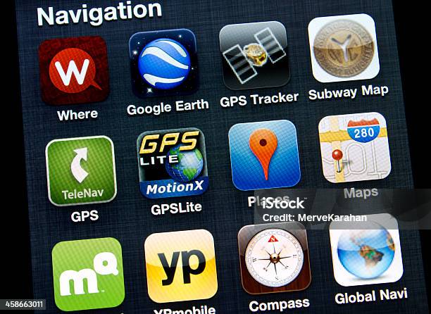 Applications Of Navigation Stock Photo - Download Image Now - Google Earth, Apple Computers, Big Tech