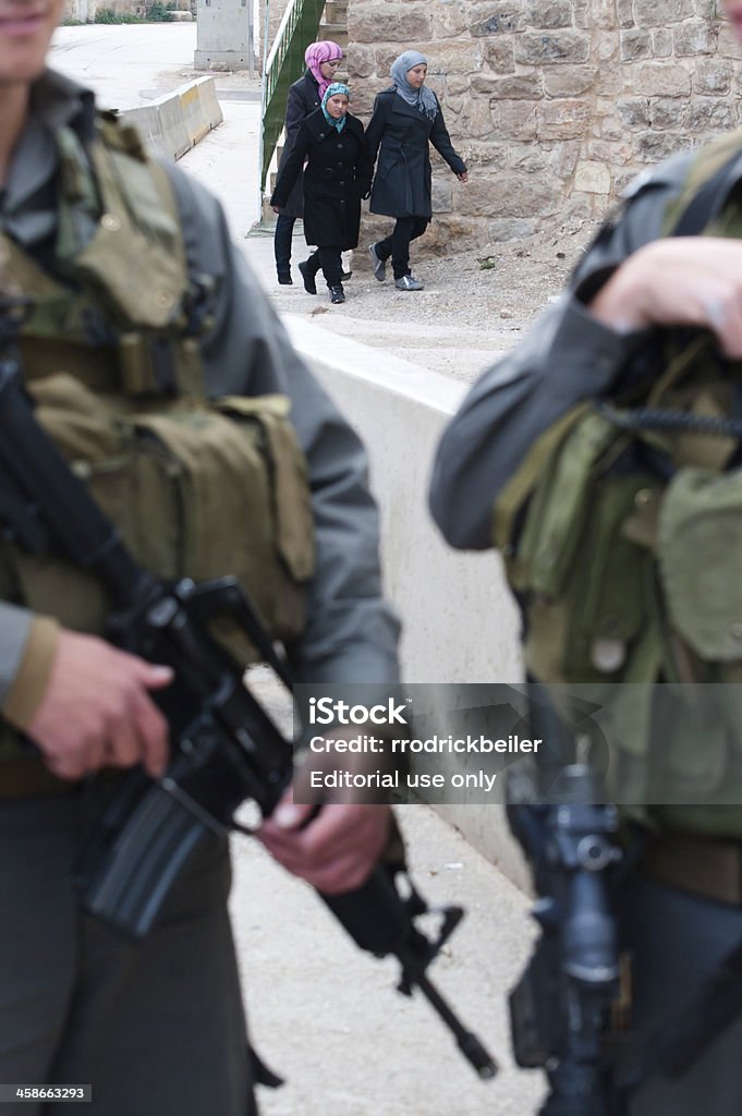 Israel ponto de verificação em Hebron - Foto de stock de Adulto royalty-free