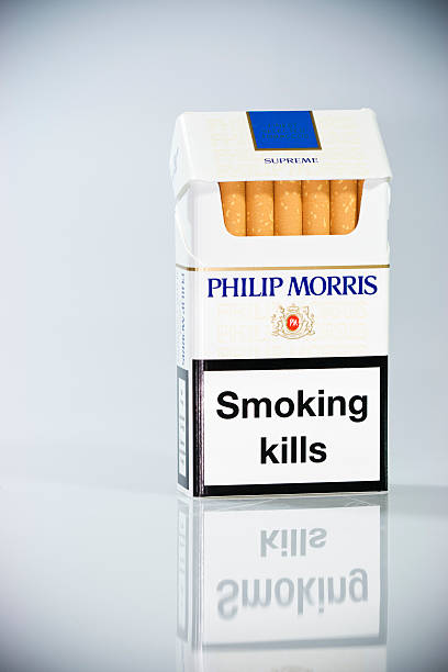 Philip Morris Cigarette Pack stock photo