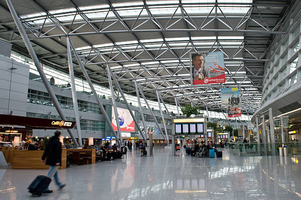 International Airport Dusseldorf Terminal stock photo