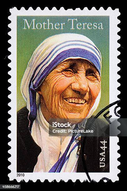 Madre Teresa Francobollo Postale - Fotografie stock e altre immagini di Madre Teresa - Madre Teresa, Adulto, Aiuti umanitari