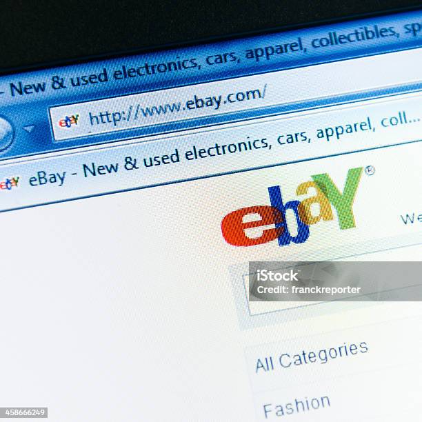 Foto de Ebaycom Página Principalversão Em Inglês Site e mais fotos de stock de Agente de atendimento ao cliente - Agente de atendimento ao cliente, Colorido, Computador