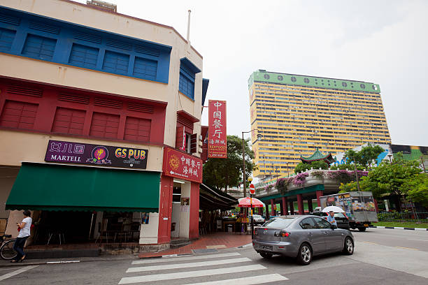 china town - editorial asia singapore tourist stock-fotos und bilder