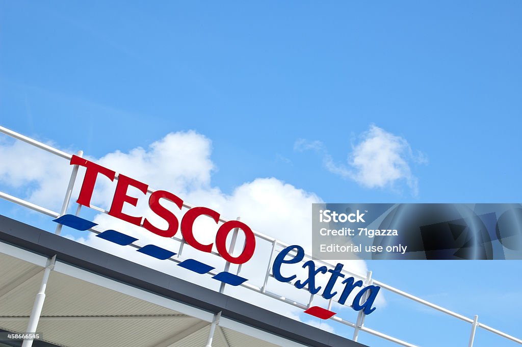Super Market sweep "Widnes, England - May 16th, 2012 : Tesco's New superstore opened recently in Widnes, Cheshire. This is one of the biggest stores in the UK" Tesco Stock Photo
