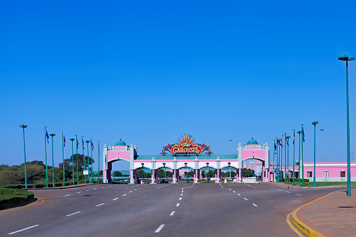 Bela-Bela, Limpopo Province, South Africa - April, 30th 2012: The Carousel Casino entrance on the highway north of Pretoria. A Sun International Resort offering entertainment, restaurants and a hotel. Pay booths to the entrance of the car park.