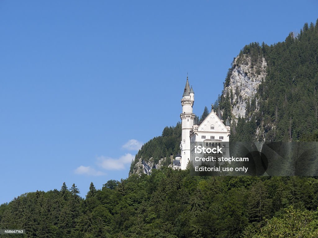 Romantic Neuschwanstein Castle, Germany Hohenschwangau, Germany - July 09, 2010: Neuschwanstein Castle, a romanesque revival castle, build by King Ludwig of Bavaria in 1886, is one of the most famous castles in the world. Allgau Stock Photo