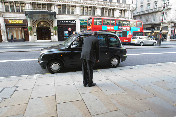 Black cab stock photo
