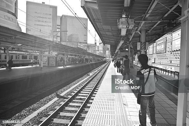 Subway Station Tokyo Japan Stock Photo - Download Image Now - Black And White, Capital Cities, Commuter