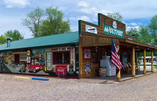 Missouri, U.S.A. - May 18, 2011: The old Outpost store on the Route 66 near Fanning town.