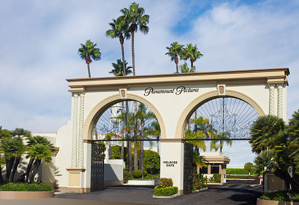 Paramount Studios Main Gate "Los Angeles, USA - November 27, 2010:The main gate to Paramount Studios on in Los Angeles. The iconic studio continues filmmaking since 1931 and remains the one actually located in Hollywood." paramount studios stock pictures, royalty-free photos & images