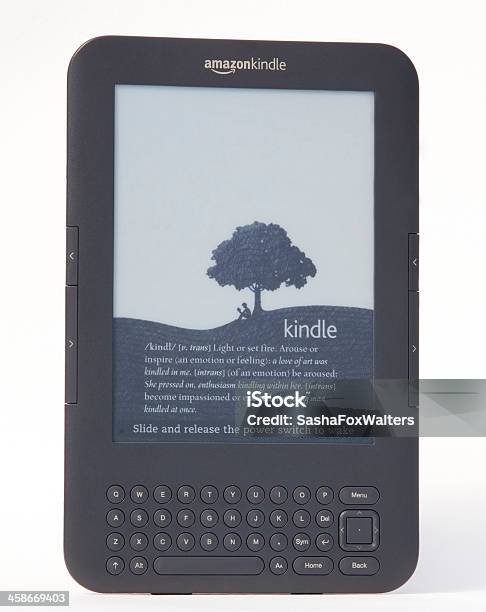 Amazon Kindle Electronic Reader Stock Photo - Download Image Now - Amazon.com, Big Tech, Book