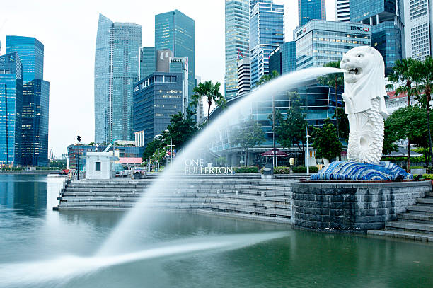 Merlion Park, Singapore stock photo