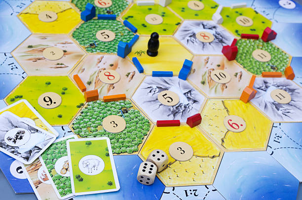 i coloni di catan - brand name game foto e immagini stock