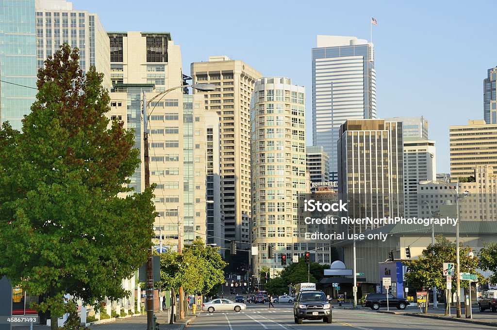 El centro de la ciudad de Seattle - Foto de stock de Arquitectura exterior libre de derechos