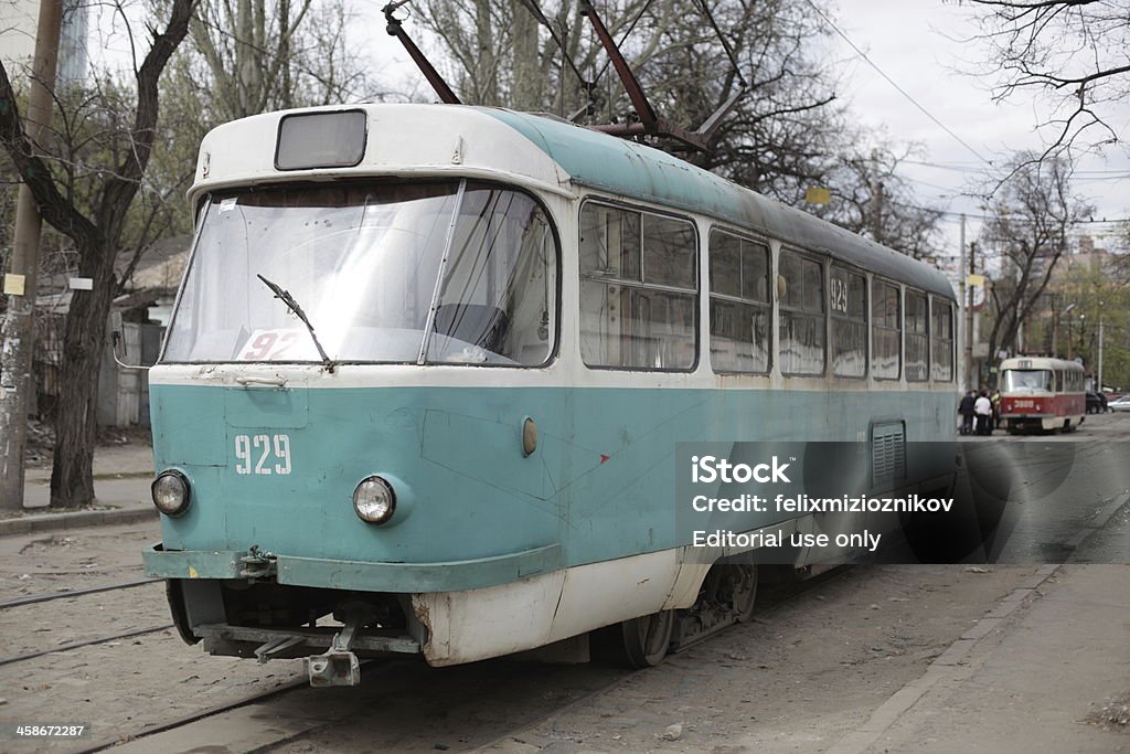 Trasporto in Trolley in Ucraina - Foto stock royalty-free di Arrugginito