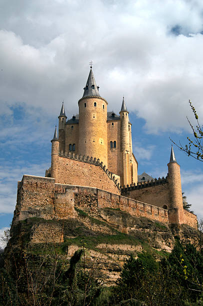 Alcazar and cathedral. Segovia skyline. Tourism in Castilla Leon. Spain