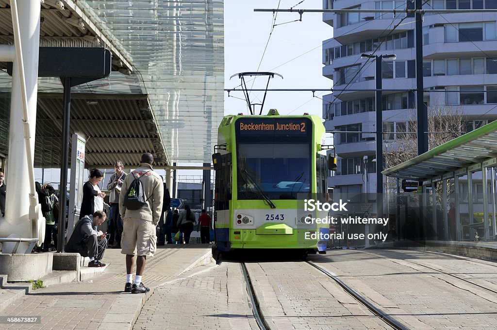 Eléctrico no Leste Croydon Estação - Royalty-free Croydon - Inglaterra Foto de stock