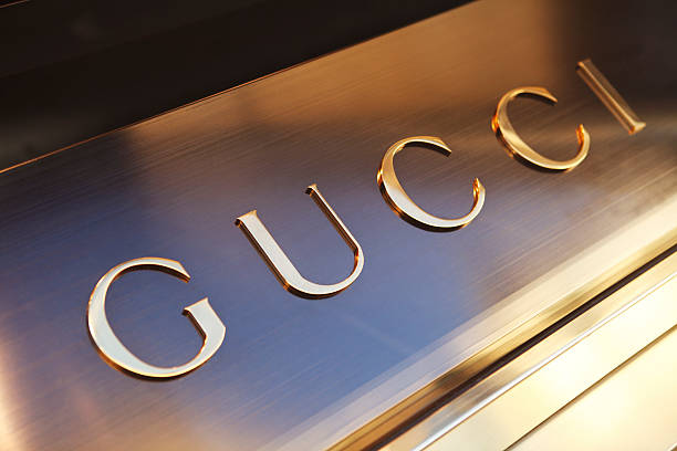 Gucci comprar em Florença - fotografia de stock