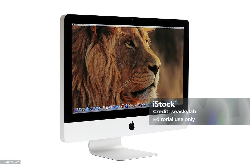 Nowy komputer iMac, w połowie 2011 modelu. - Zbiór zdjęć royalty-free (Monitor komputerowy)