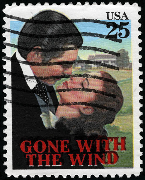 usa sello postal - gone with the wind fotografías e imágenes de stock