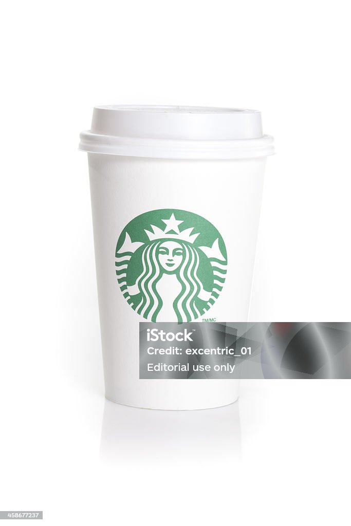 Café Starbucks Copa Isolado no branco - Foto de stock de Starbucks royalty-free