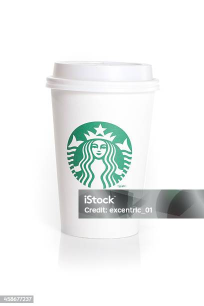 Foto de Café Starbucks Copa Isolado No Branco e mais fotos de stock de Starbucks - Starbucks, Xícara, Branco