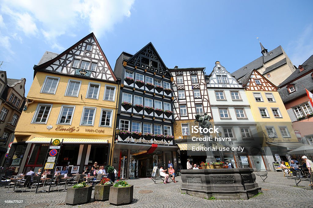 market place Cochem dans la vallée de la Moselle typiques Colombages (Allemagne - Photo de Allemagne libre de droits
