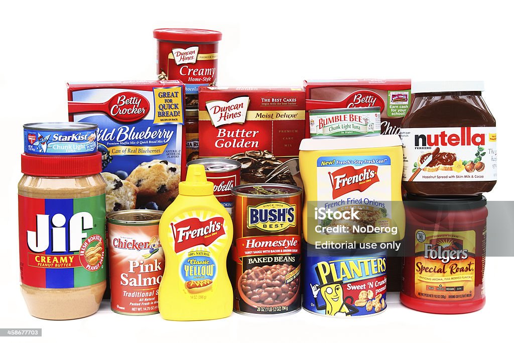 Amplia selección de marca comestibles - Foto de stock de Mantequilla de cacahuete libre de derechos