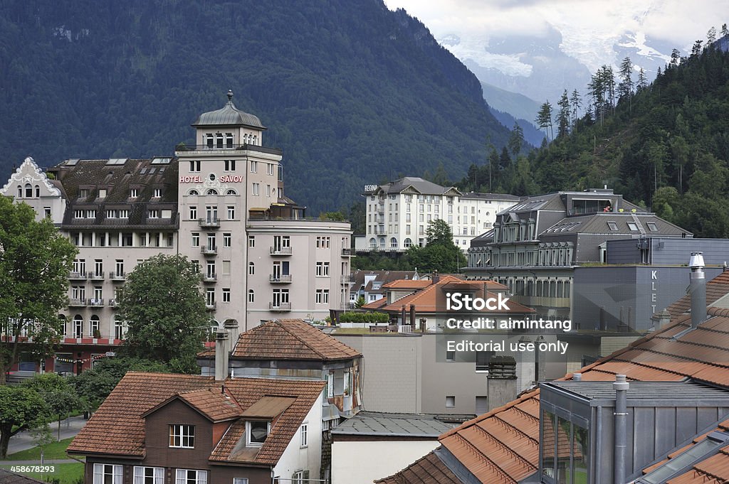 Interlaken in Svizzera - Foto stock royalty-free di Albergo