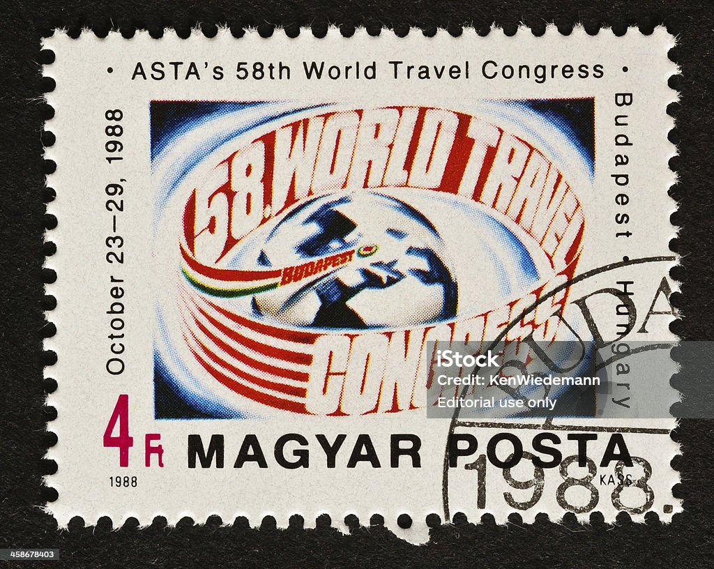 Sociedade Americana de agentes de viagens de selos - Royalty-free 1988 Foto de stock
