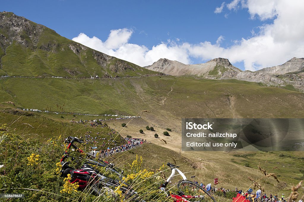 Col du Galibier 2011 pendant l'étape du Tour de France - Photo de Alpes européennes libre de droits