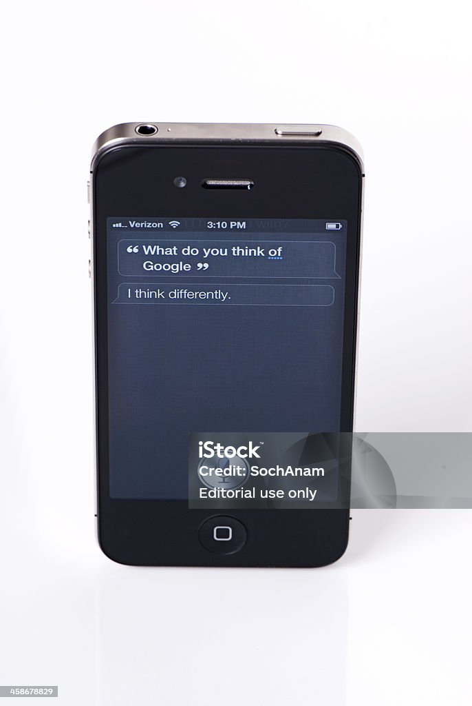 Siri de pensamentos no Google - Royalty-free Reconhecimento de voz Foto de stock