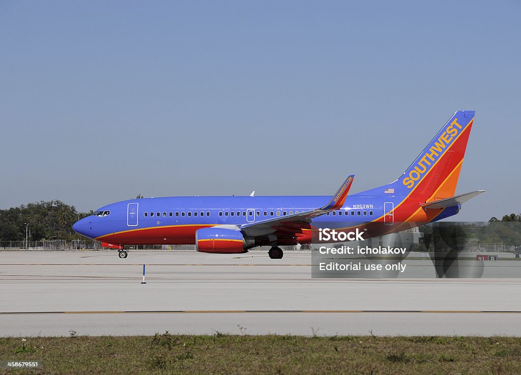 Southwest Airlines Boeing 737 Avión de pasajeros - Foto de stock de Actividad física libre de derechos