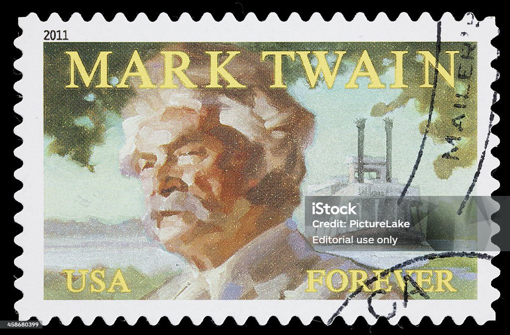 USA Mark Twain Francobollo postale - Foto stock royalty-free di Mark Twain