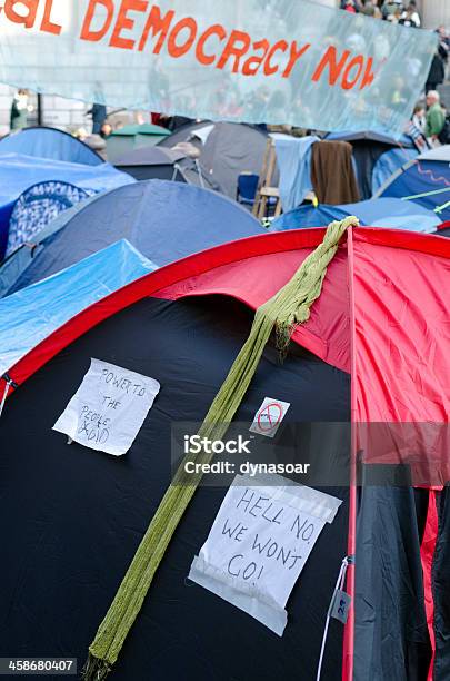 Occupy London Protest Outside The Entrance To St Pauls Cathedral Stock Photo - Download Image Now