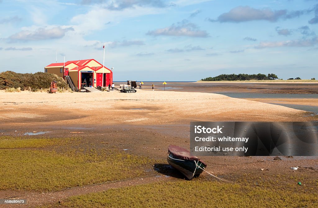 O barco salva-vidas House na Wells-next-the-Sea - Foto de stock de Abrigo de Jardim royalty-free