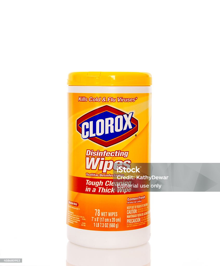 Clorox Disenfecting lenços umedecidos de limão fresco - Foto de stock de Esfregar - Tocar royalty-free