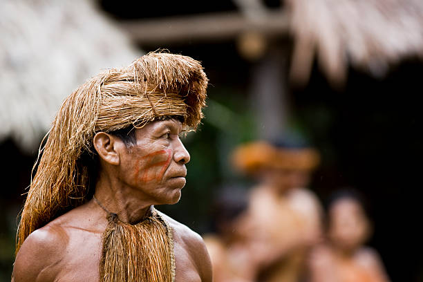 Amazon Tribe Chief. stock photo